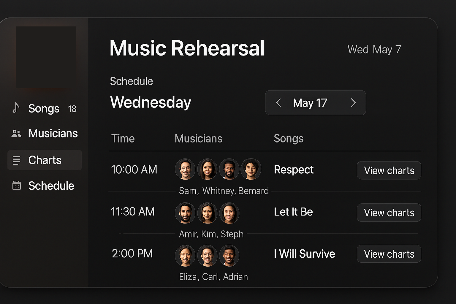 AudioBin Organizer Interface